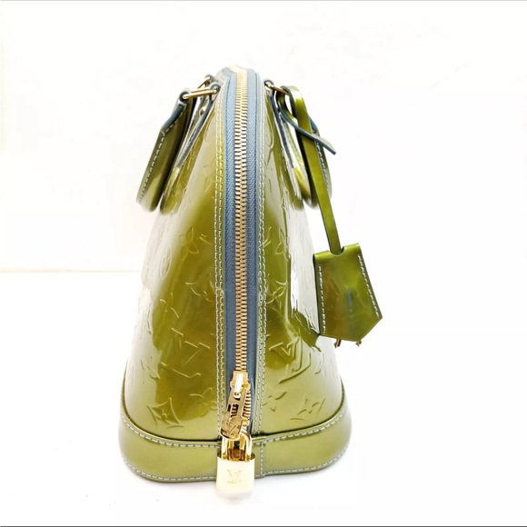 Authentic Louis Vuitton Vernis Alma Bag PM size Green - Picture 4 of 15